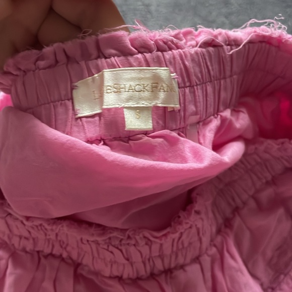 LOVESHACKFANCY pink ruffle mini heritage skirt - Picture 3 of 4